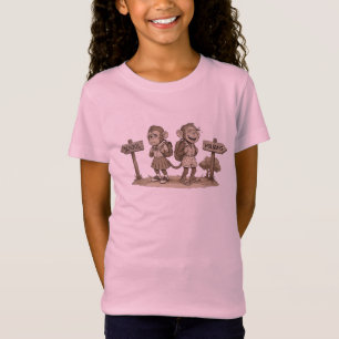 T-Shirt École Vs Filles de vacances Singe Retour à l'école