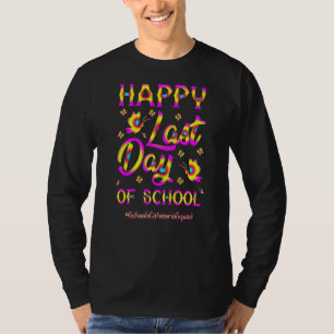 T-shirt Écoles Cafétéria Squad Joyeux Jour Dernier De L'Éc