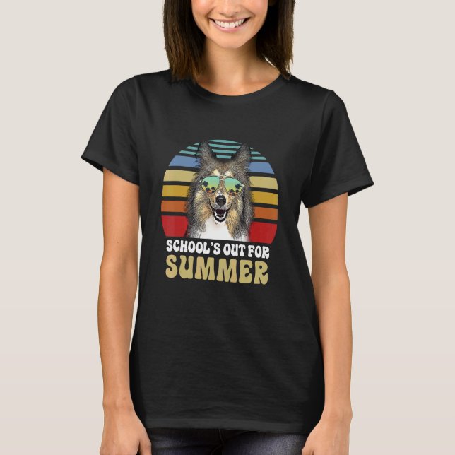 T-shirt Écoles pour l'été Collie Dog Enseignant (Devant)