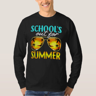 T-shirt Écoles pour l'été lunettes de soleil plage coucher