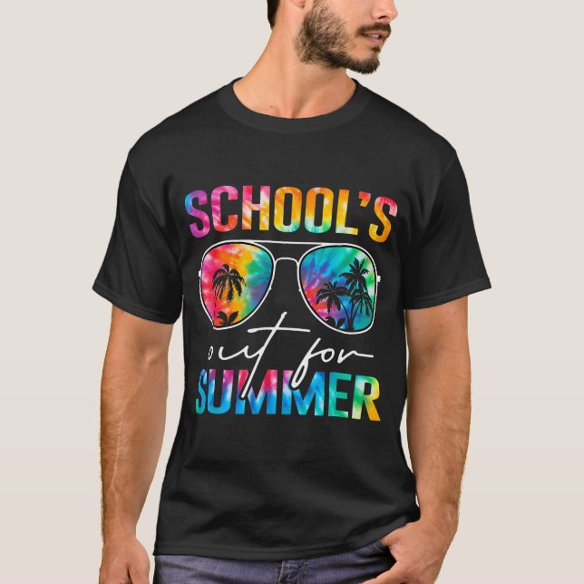T-shirt Écoles Pour L'Été Tie Dye Dernier Jour De L'École (Devant)