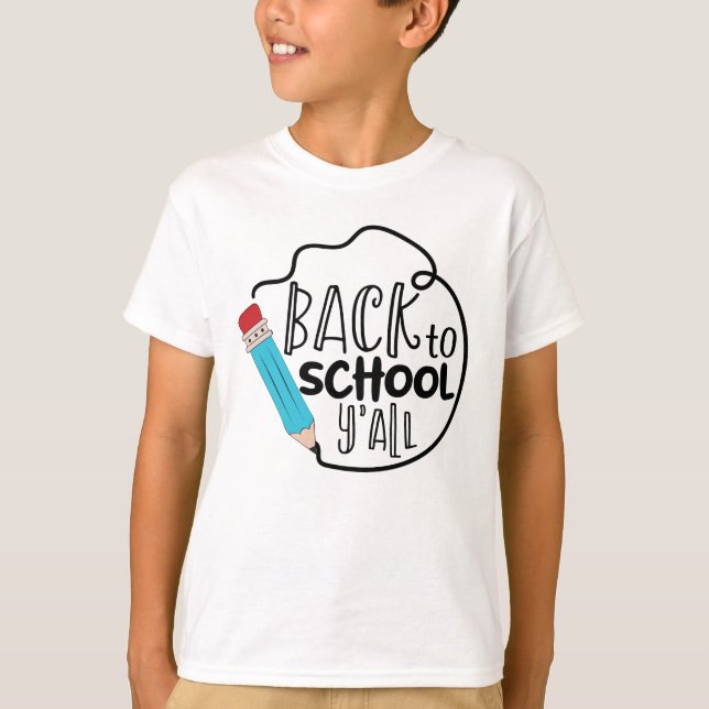 T-shirt écolier pour enfants TAGLESS® (Devant)