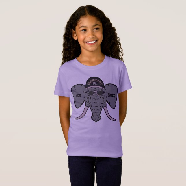 T-Shirt Écologie de la boîte écologique éléphant (Devant entier)