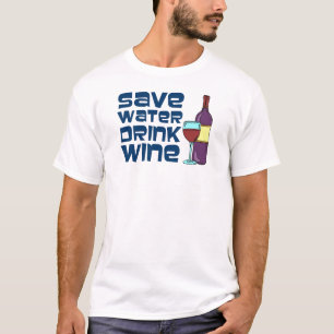 T-shirt Économisez de l'eau Boire du vin