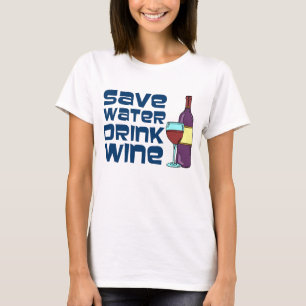 T-shirt Économisez de l'eau Boire du vin