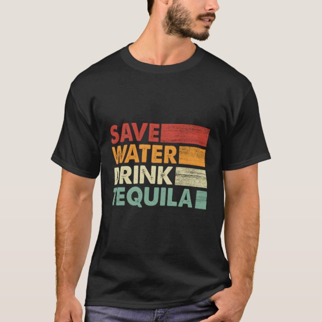 T-shirt Économisez de l'eau Boire Tequila Mexicaine (Devant)