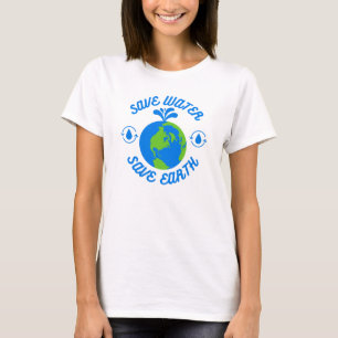 T-shirt Économisez de l'eau Économisez de la Terre