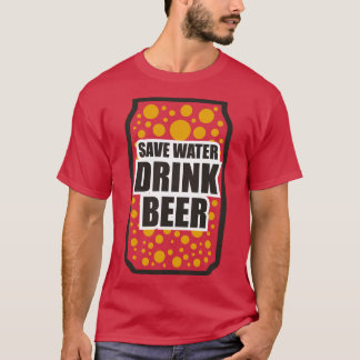T-shirt Économisez de l'eau potable bière 2
