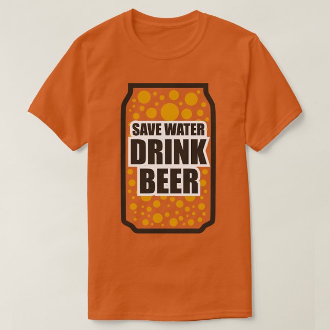 T-shirt Économisez de l'eau potable bière 2 (Design devant)