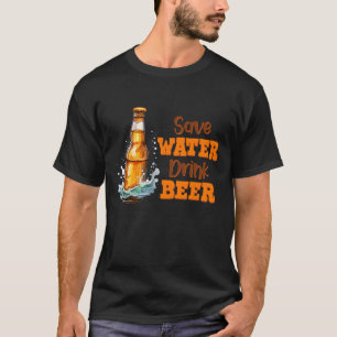 T-shirt Économisez de l'eau potable Bière Vintage