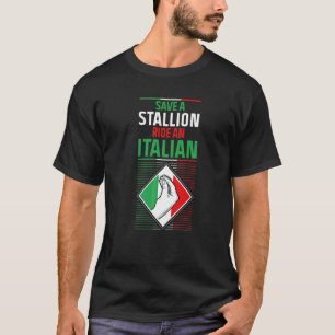 T-shirt Économisez Un Stallion Faire Un Tour Italien Amusa