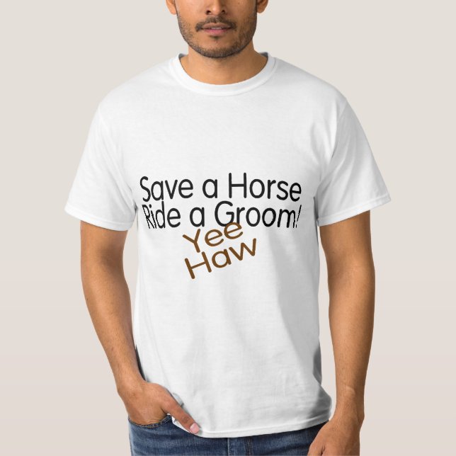 T-shirt Économisez Une Promenade À Cheval Dans Une Salle (Devant)