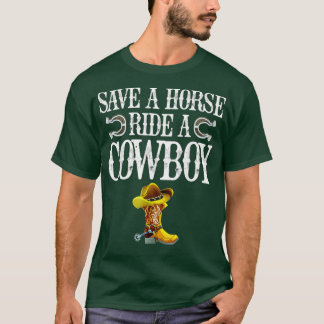 T-shirt Économisez Une Promenade À Cheval Sur Un Cowboy