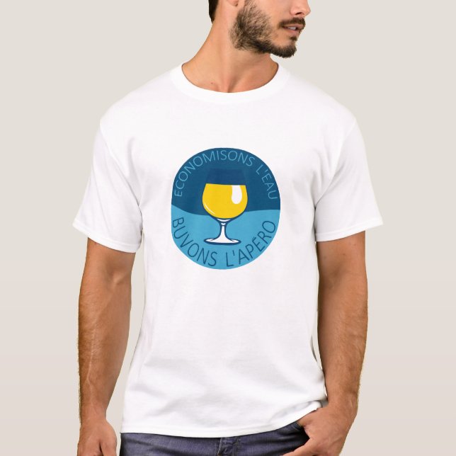 T-shirt economisons eau buvons apero pastis 51 alcool humo (Devant)