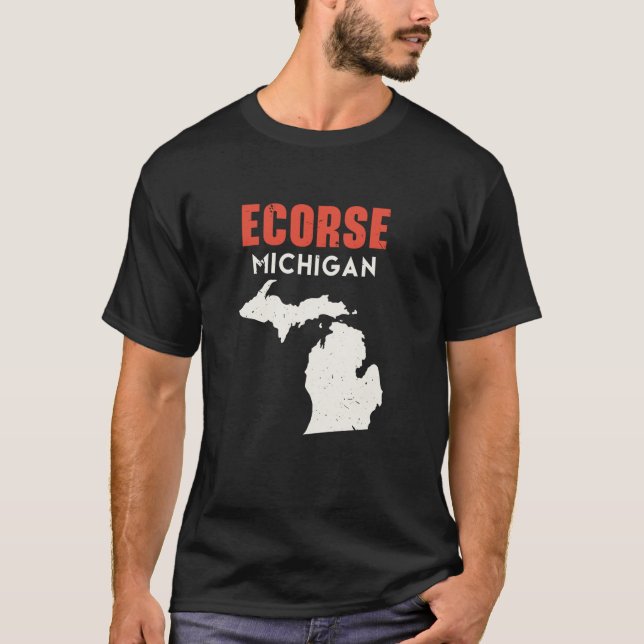 T-shirt Ecorse Michigan USA State America Travel Michigani (Devant)