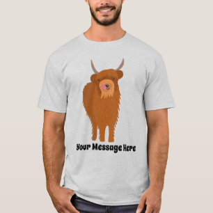 T-shirt Écossais Highland Cattle Cow Graphic Personnalisé