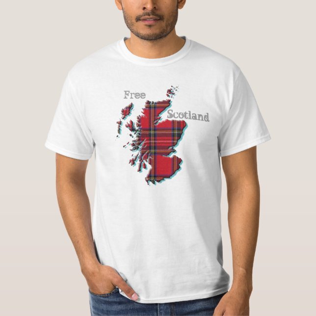 T-shirt écossais libre de carte de l'Ecosse (Devant)