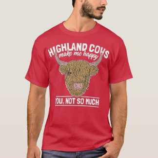 T-shirt Écossaise Vache Highland Funny Farmer Dire Cattle 