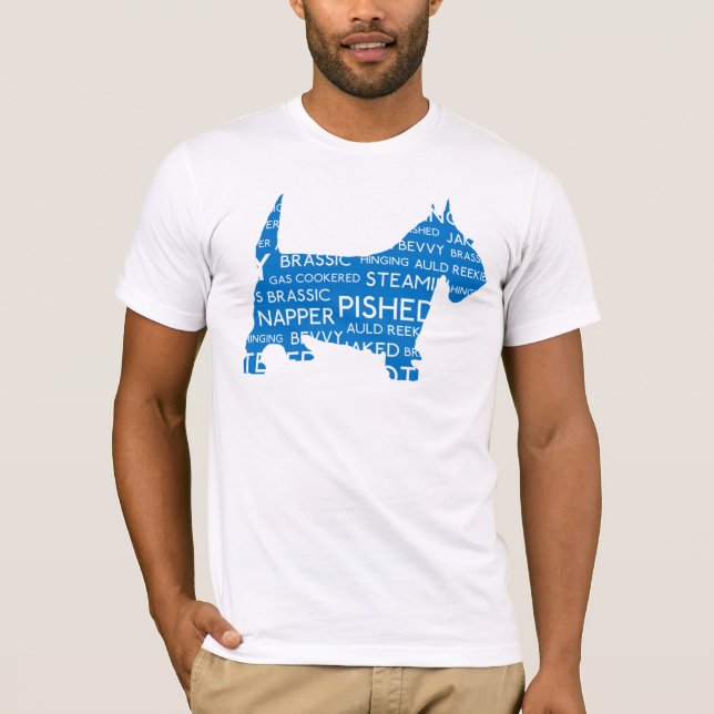 T-shirt Ecosse bleu argot (Devant)