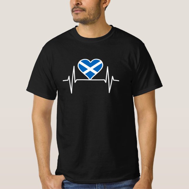 T-shirt Écosse - Écosse Drapeau Battement de coeur (Devant)