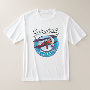 T-shirt Écosse fabuleuse patch de voyage de style rétro