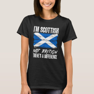 T-shirt Ecosse Je suis écossais Pas britannique Il y a une