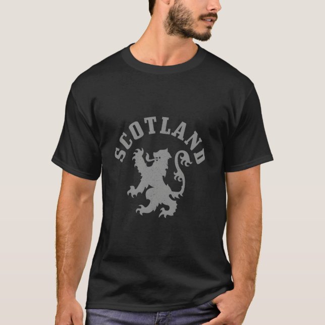 T-shirt Écosse Lion Fierté Écossaise Royaume-Uni (Devant)