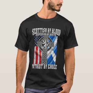T-shirt Ecosse Par Blood American Par Birth Patriot Par Ch