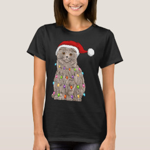T-shirt Ecosse Plier Noël Noël Chapeau Noël Feu Noël Lumiè