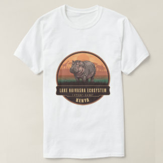 T-shirt Écosystème du lac Naivasha Kenya Safari Hippopotam