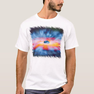 T-shirt Écoulements de trou noir - Concept d'artiste color