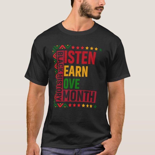 T-shirt Écouter Apprendre L'Amour Africain Américain Appre (Devant)