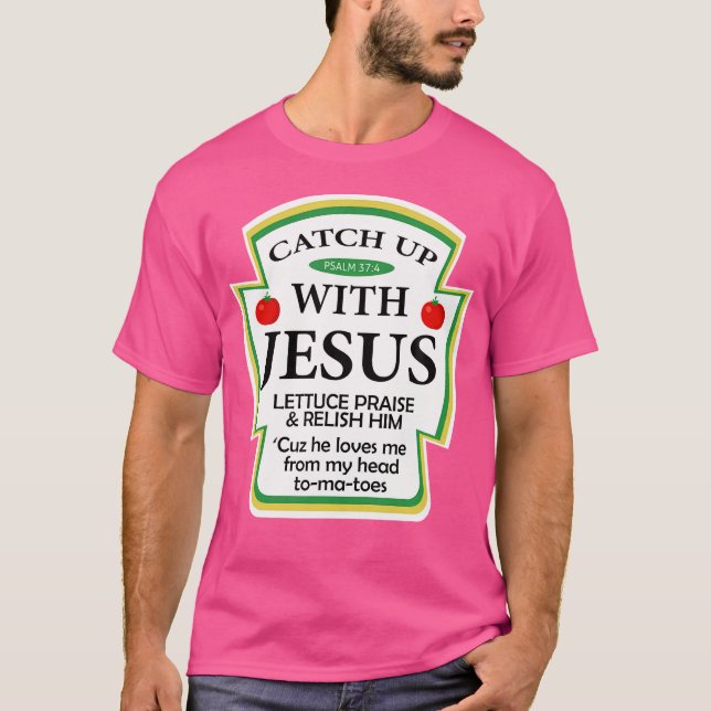 T-shirt Écouter avec Jésus Drôle cadeau chrétien (Devant)