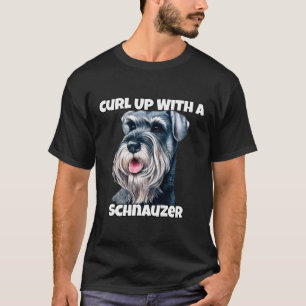 T-shirt Écouter Avec Un Propriétaire De Chien Schnauzer Sc