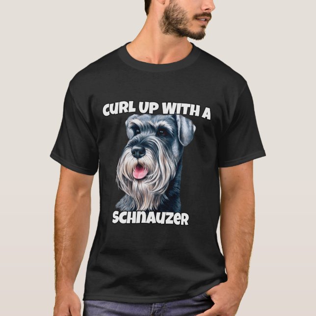 T-shirt Écouter Avec Un Propriétaire De Chien Schnauzer Sc (Devant)