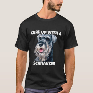 T-shirt Écouter Avec Un Propriétaire De Chien Schnauzer Sc
