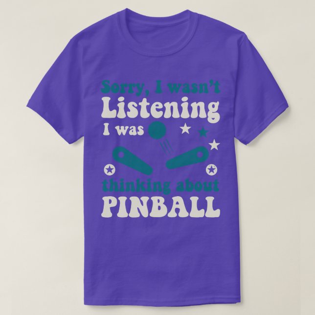 T-shirt Écouter des machines à Pinball Arcade amusant jeu (Design devant)