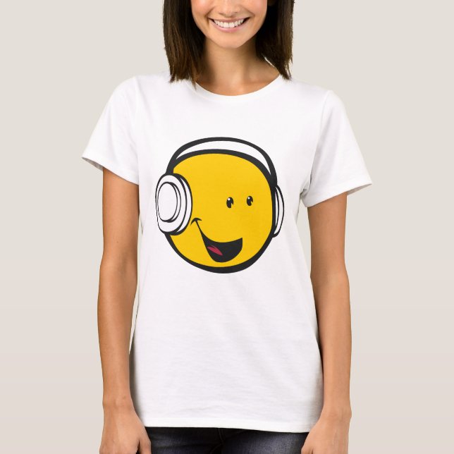 T-shirt Écouteurs Emoji (Devant)