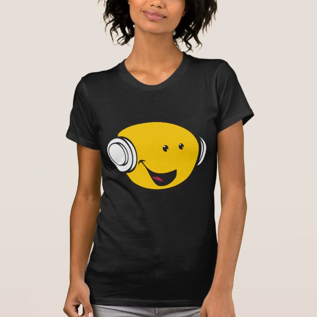 T-shirt Écouteurs Emoji (Devant)