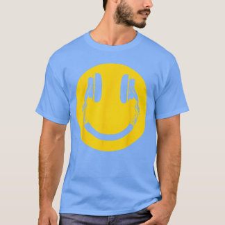 T-shirt Écouteurs Sourire Musique Grunge Amateur de musiqu