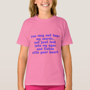 T-shirt Écoutez avec votre coeur
