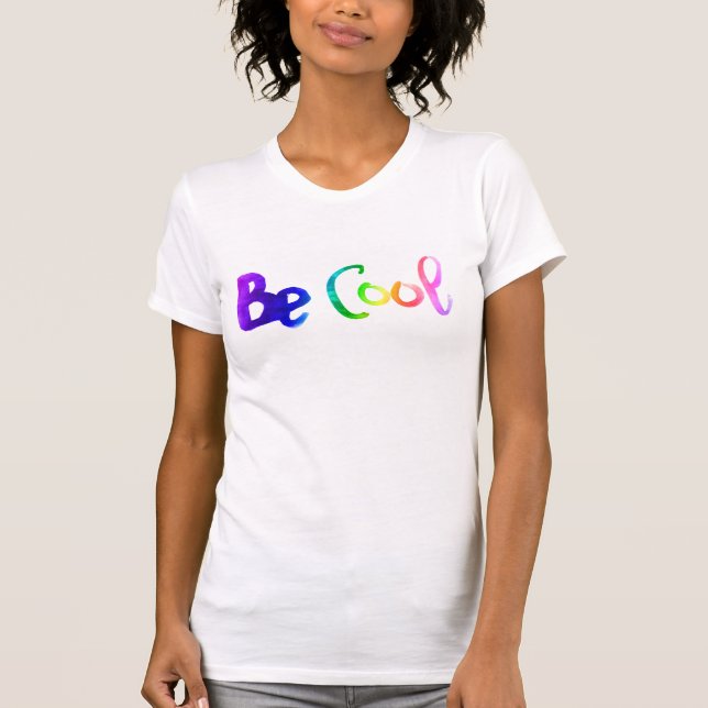 T-shirt Ecran arc-en-ciel cool en lettrage (Devant)