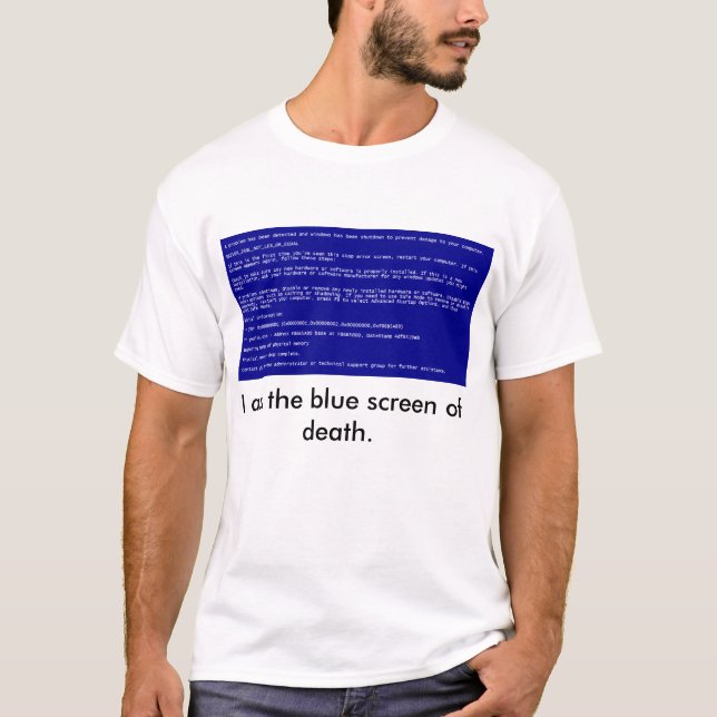 T-shirt Écran bleu de la mort (Devant)
