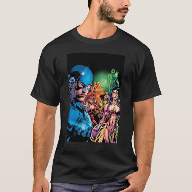 T-shirt Écran comique de nuit noir 2 - Couleur (Devant)
