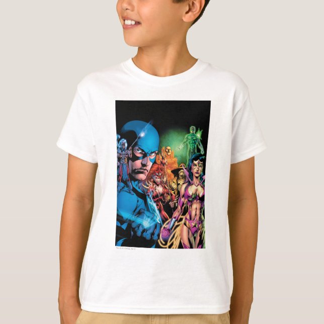 T-shirt Écran comique de nuit noir 2 - Couleur (Devant)