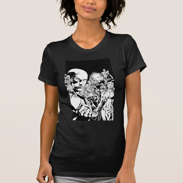 T-shirt Écran comique nocturne le plus noir 2 (Devant)