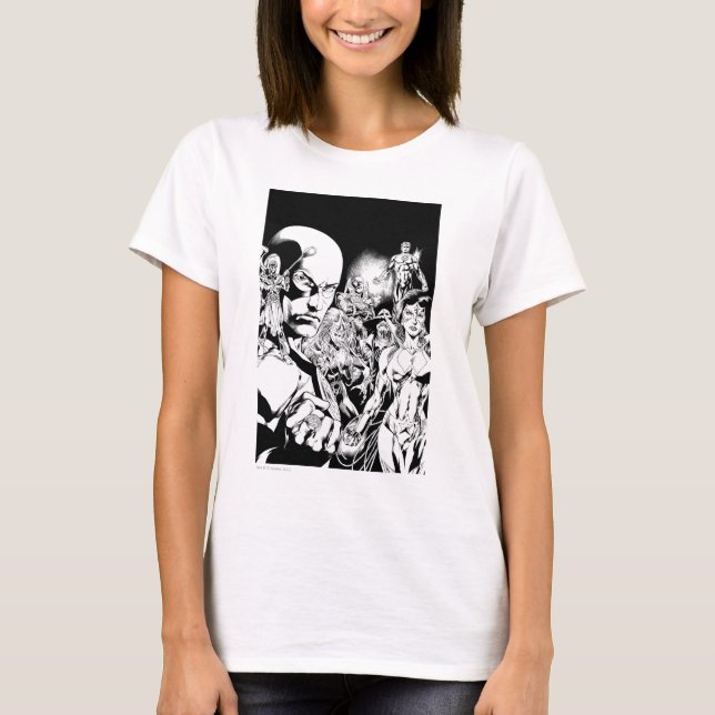T-shirt Écran comique nocturne le plus noir 2 (Devant)