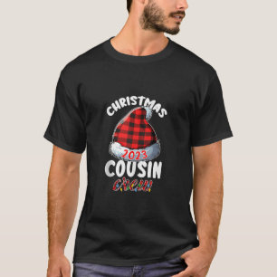 T-shirt Écran Cousin de Noël 2023 Santa Hat Buffalo débarq