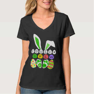 T-shirt Écran Cousin Famille De Lapin De Pâques Jumelé
