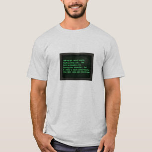 T-shirt Écran CRT Rétro Terminal "Installer Humanité" Éche